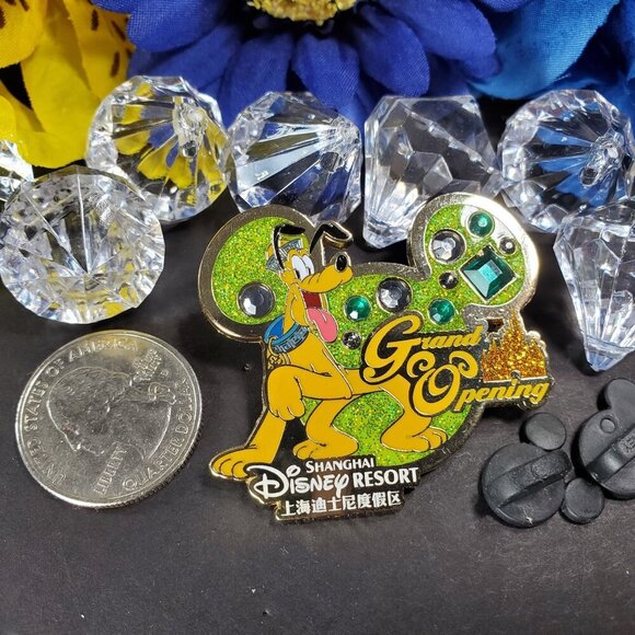 Disney Pluto Trading Pin Shanghai Dog Bling Lapel Pin Brooch Badge Accessories - Picture 5 of 8
